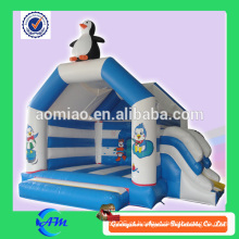 Pinguim inflável bouncers castelo pequeno bouncy casa comercial